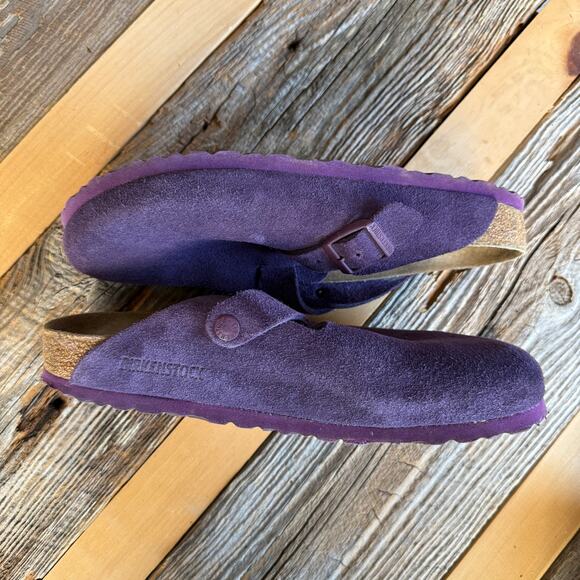 Birkenstock Boston - suede - wine - purple - narrow - dark - size 40 - Picture 3 of 8